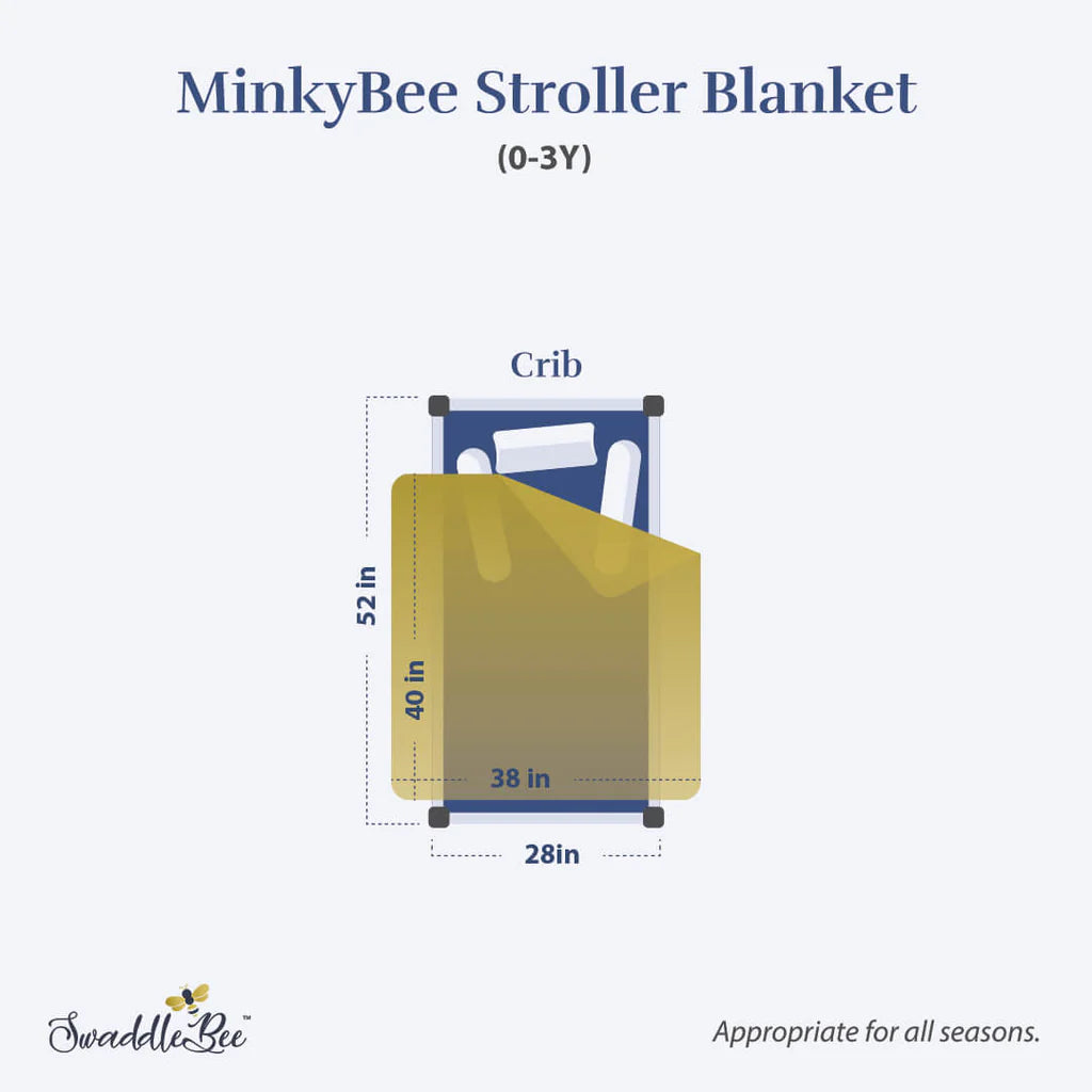 Swaddle Bee Minky Bee Stroller Blanket - CHANUKA GIFT SET (FEW COLORS)