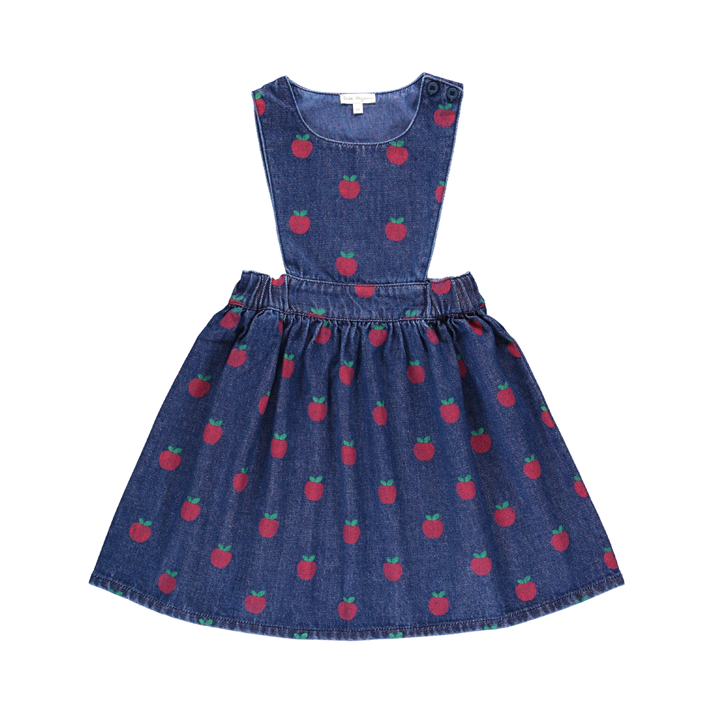 Bebe Organic Minnie Apron Dress - Apple Denim