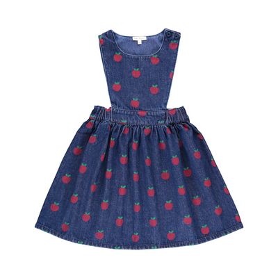 Bebe Organic Minnie Apron Dress - Apple Denim