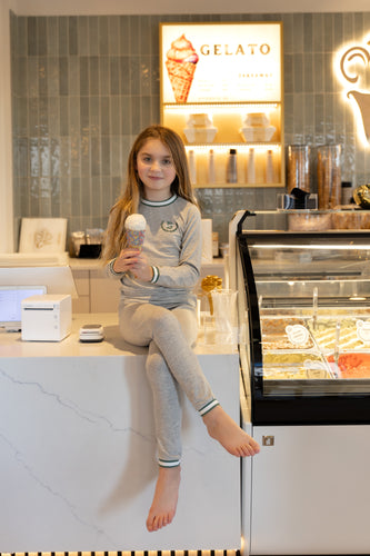 Bee & Dee Modal Varsity Loungewear - Thunder