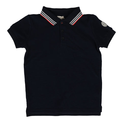 Lil Legs Boys Multi Stripe Collar Polo - Navy