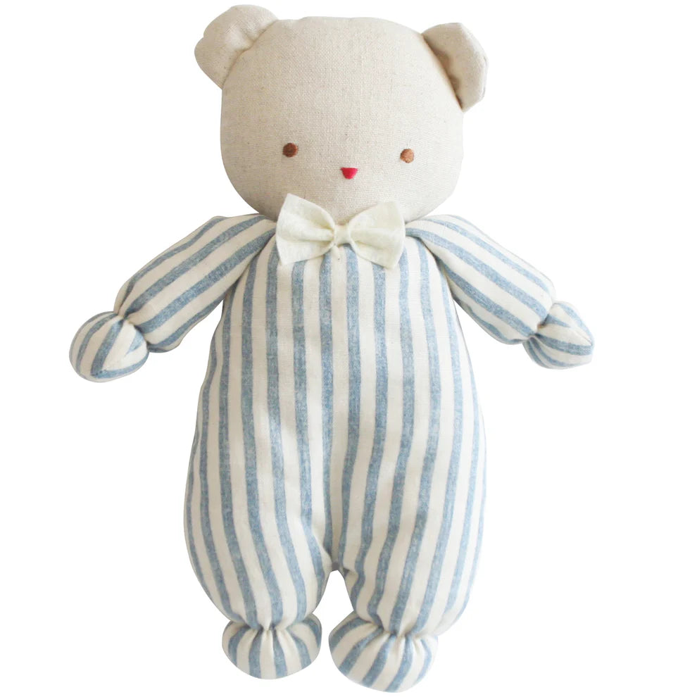 Alimrose Baby Ted - Chambray Stripe