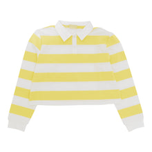 Load image into Gallery viewer, Numu Striped Cropped Collar Tee -  Yellow