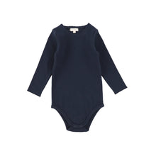 Load image into Gallery viewer, Lil Legs Ribbed Crewneck Onesie - Navy