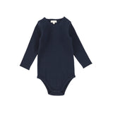 Lil Legs Ribbed Crewneck Onesie - Navy