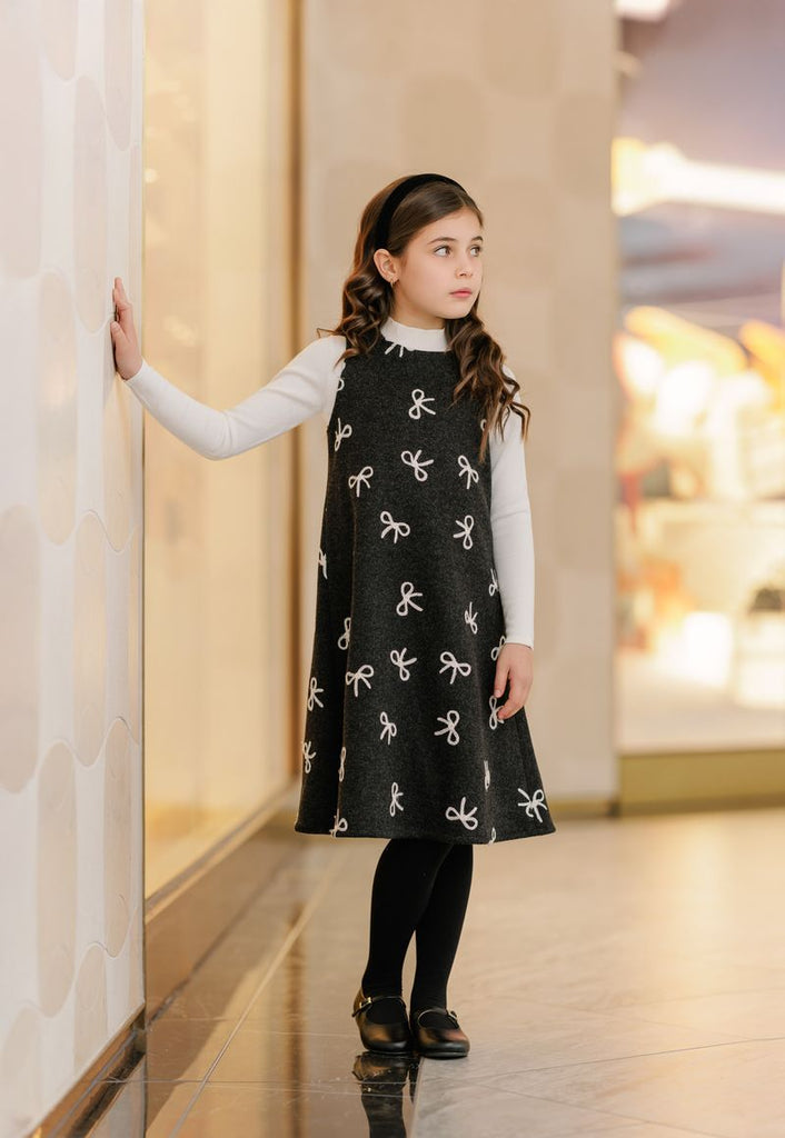 Velvette Label Ivory Bow Dress