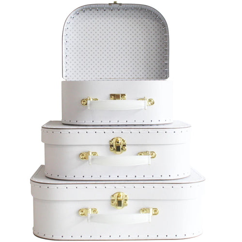 Alimrose Kids Carry Case Set - White & Grey