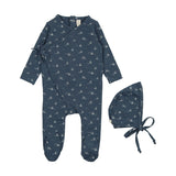 Lil Legs Nautical Footie - Slate