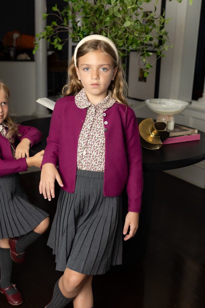 Nou Nelle Grey Pleated Skirt