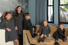 Load image into Gallery viewer, Nou Nelle Pleated Button Dress - Dark Grey
