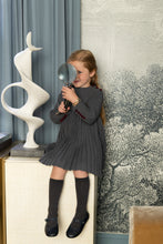 Load image into Gallery viewer, Nou Nelle Pleated Button Dress - Dark Grey