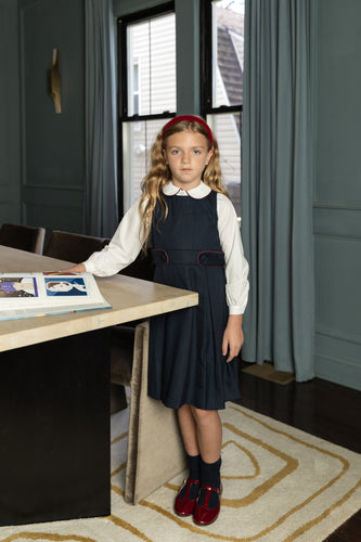 Nou Nelle Piped Navy Jumper