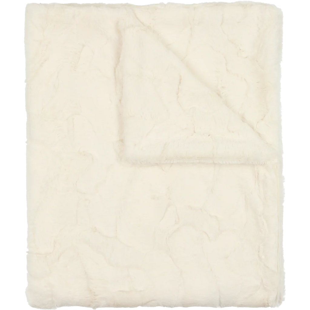 Peluche Lux Fur Blankets - Natural Double Sided