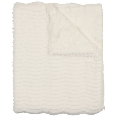 Peluche Lux Fur Blankets - Natural Wave and Natural