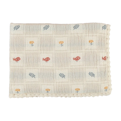 Bebe Organic Nature Blanket - Earthy Patchwork