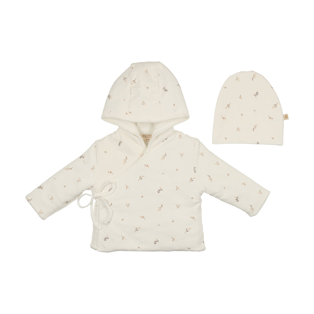 Mon Tresor Nature's Print Jacket & Hat - Ivory & Taupe