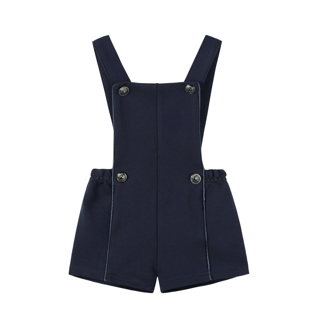 NouNelle Navy Double Breasted Romper