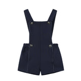 NouNelle Navy Double Breasted Romper