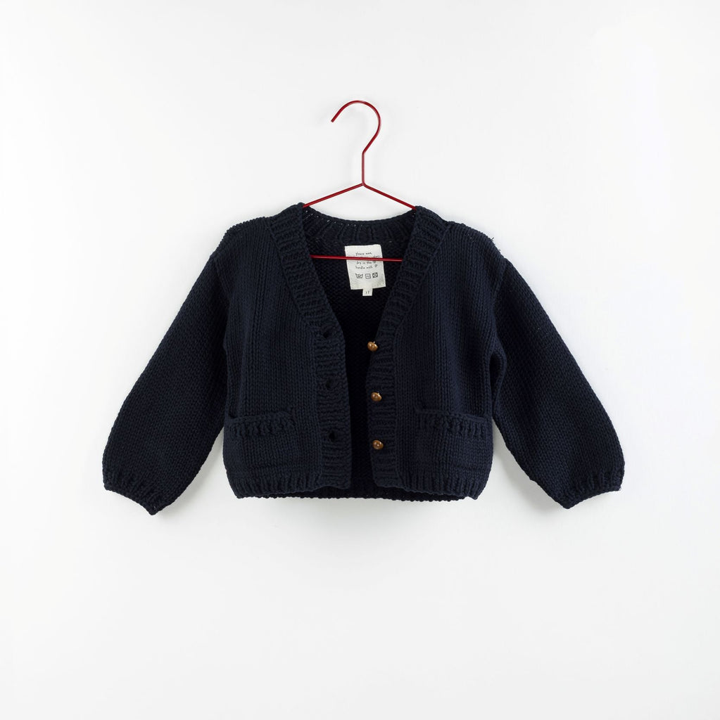 Please Mom Navy Knit Cardigan