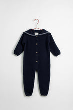 Load image into Gallery viewer, Please Mom Navy Sailor Romper