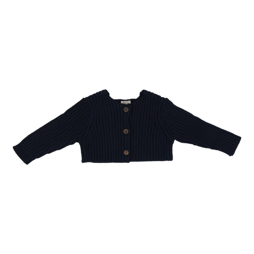 Lil Legs Rib Knit Shrug - Navy