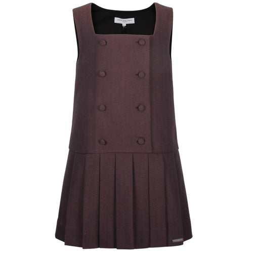 Jessie & James Nelly Pinafore - Brown Herringbone