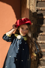 Load image into Gallery viewer, Jouet Denim Dress with Scalloped Collar And Cuffs - Sunflower