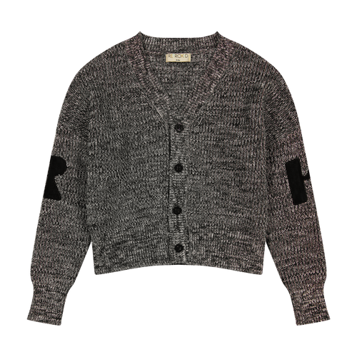 Retro Kid Nora Knit Cardigan - Black/Cream