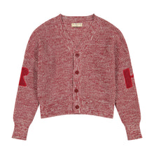 Load image into Gallery viewer, Retro Kid Nora Knit Cardigan - Raspberry/Cream