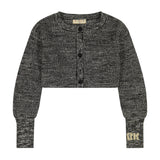 Retro Kid Nora Knit Crop Cardigan - Black/Cream