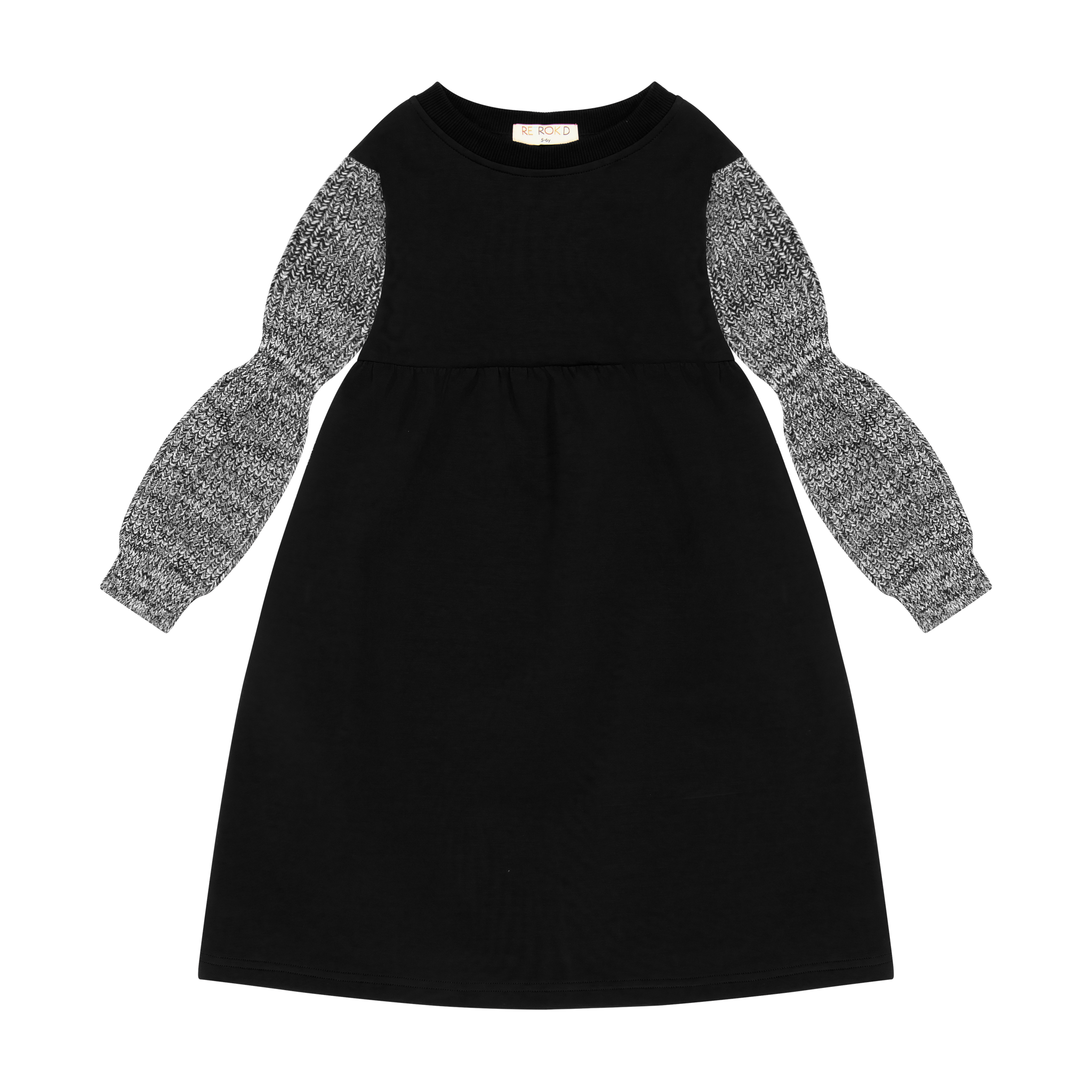 cream and black toddler dress Toddler Girl Ruffle Flutter Sleeve Dress MiniOlie