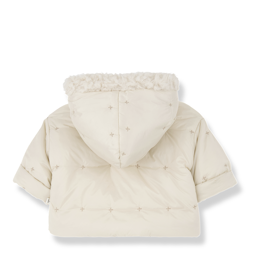 1+ in the Family Benjamin Padded Hood Jacket - Ecru