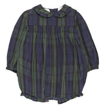 Cosmosophie Paola Romper - Green/Blue Plaid