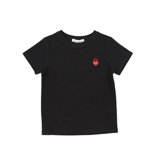 Little Parni Short Sleeve Heart Logo Tshirt K499 - Black