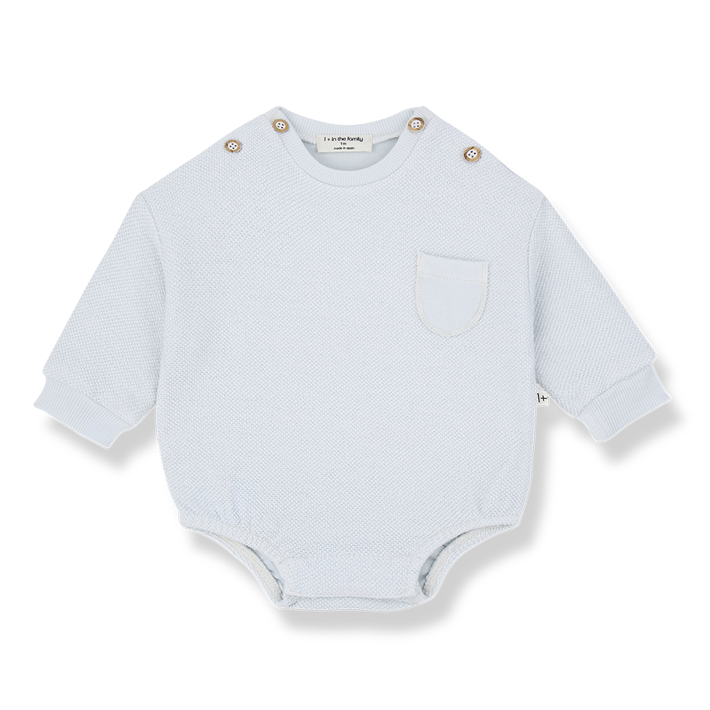 1+ In The Family Paros Romper - Misty Blue
