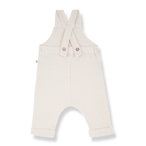 1+ In The Family Patmos Dungaree And Long Sleeve T-shirt Set - Ecru