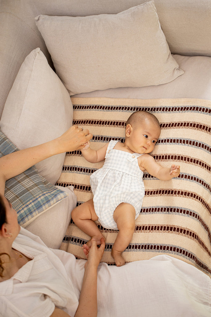 1+ In The Family Patras Romper - Misty Blue