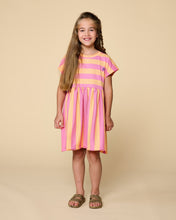 Load image into Gallery viewer, Petit Blush Stripe Dress - Cashmere Rose/Peach Cobbler