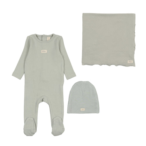 Lilette Pointelle Bebe 3PC Set - Seafoam