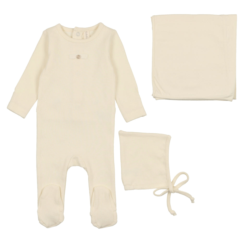 Lil Legs Pointelle Circle Set - Ivory