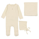 Lil Legs Pointelle Circle Set - Ivory