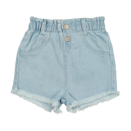 Lil Leg Paperbag Shorts - Light Wash