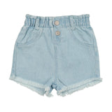 Lil Leg Paperbag Shorts - Light Wash