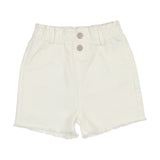 Lil Leg Paperbag Shorts - White Denim