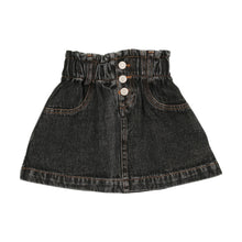 Load image into Gallery viewer, Lil Legs Paperbag Skirt - Black Denim