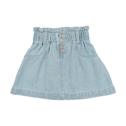 Lil Legs Paperbag Skirt - Light Wash