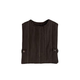 Orange Dimanche Baby Boy Quilted Vest - Brown