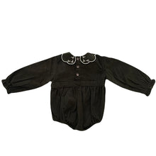 Load image into Gallery viewer, Orange Dimanche Baby Girl Corduroy Romper - Green