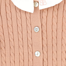Load image into Gallery viewer, Bamboo Cable Knit Collar Romper - Pink