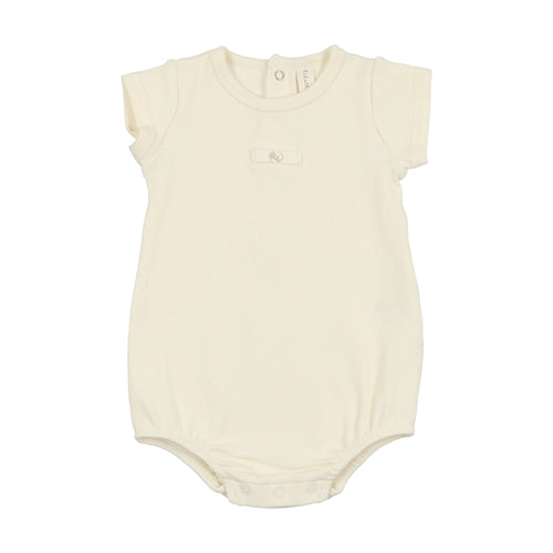 Lil Legs Pointelle Circle Romper - Ivory